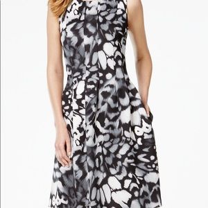 Size 14 Calvin Klein Floral Printed Scuba Dress